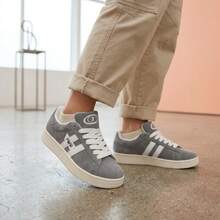 Stylish Casual Sneakers Unisex Flat Sole Classic Traditional Lightweight Comfortable Street - 灰色營地 - 查看 2