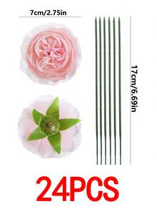 400/12/24/36pcs Artificial Peony Flowers With Stems, Faux Peony Flower Heads For Wedding Party Decoration, Cake Decoration, Home Living Room Table Centerpiece, Fake Plants, Autumn Decor, Room, Desk, Room Decoration Supplies - Baby Pink - View 10
