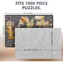 Tilting Jigsaw Puzzle Board With 2-In-1 Stand And Cover, Lightweight Felt Jigsaw Storage Table With 3 Angle Adjustable, 6 Sorting Trays For Puzzle Games Up To 1000 Pieces - Grey - View 7