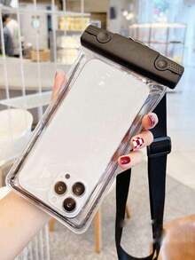 1-Piece Waterproof Phone Pouch, Random Color, Made Of Transparent PVC, With Sealed Touch Screen Function, Full-Cover Portable Waterproof Phone Case, Suitable For Swimming And Surfing, Multiple Colors Available - A - View 7