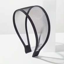 1pc Fashionable Mesh Breathable Wide Headband Solid Color Mesh Surface Premium Feel Daily Versatile Hair Accessory For Women - Multicolor - View 14