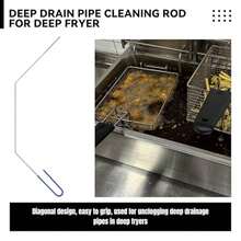 4 Pcs Fryer Cleaning Tools, L Shaped Stainless Steel Bristles Fryer Deep Cleaning Brush, Deep Fryer Crumb Scoop, Fryer Deep Cleanout Rod, Long Handle Fryer Basket Brush For Restaurant Air Fryer - Steel Fryer Cleaning Tools4 Pcs - View 6