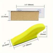 25/35/70pcs Yellow Sand Micro Fine Sandpaper Set (With Oxide Abrasive) - Hand Polishing Block, Suitable For Small Wooden Crafts, Narrow Space Metal Polishing, Model Making And Precision Polishing - Yellow - View 3