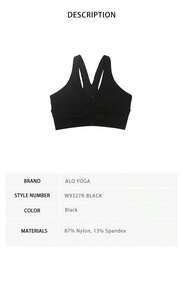 Alo Yoga Women's Bras W9327R-BLACK - 黑色W9327R-BLACK - 查看 6