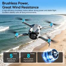 新款 K900MAX 無刷無人機 - 4.3 吋大螢幕 FPV 傳輸遙控器、光流定高、軌跡飛行、手機控制、速度切換、操作簡單 - 完美的聖誕節、萬聖節及各種節日禮物 - 查看 6