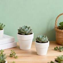 SILIKE LUFEI Large Diameter Minimalist Round Succulent Planter Silicone Mold, DIY Cement Concrete Plaster Resin Planter Mold, Candle Jar, Garden Decor Handmade Craft Tool - White Silicone Mold - View 3
