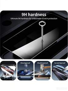 MIGAE 3pcs Full Screen Tempered Glass Screen Protector, Compatible With IPhone 17 Pro Max, 17 Air, 16, 16 Plus, 16 Pro, 16 Pro Max, 15, 14, 13, 12, 11 Pro Max, X, XS, XR, Mini, 7, 8, 14 Plus. Also Compatible With 14, 15 Pro Max Screen Protector. - Clear - View 4