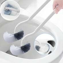 Set di 4 spazzole per WC curve, testina angolata a forma di S per la pulizia degli angoli difficili da raggiungere, manico lungo in plastica, setole resistenti per il WC - 4 pezzi - Visualizzare 7