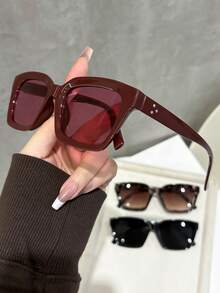 1/2/3 Pairs Women's Vintage Square Sunglasses, Perfect Blend Of Classic And Modern, Suitable For Vacation, Party, Daily Life, Driving, Travel, Fits All Face Shapes - Multicolor - View 8