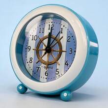 Unisex Practical Style For Bedroom And Office Desk Clock - Blue - View 1
