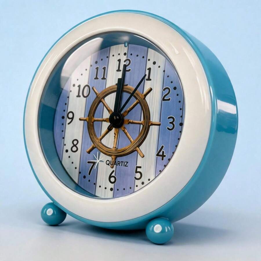 Unisex Practical Style For Bedroom And Office Desk Clock - Blue - View 1