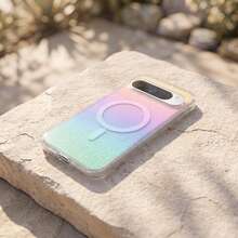 彩虹亮片閃亮磁吸手機殼，漸層藍色與粉色女性風格，適用於 Pixel 11 Pro XL/11 Pro/10 Pro XL/10 Pro/10A/9 Pro XL/9A，透明可愛時尚保護殼 - K2-GG - 查看 4