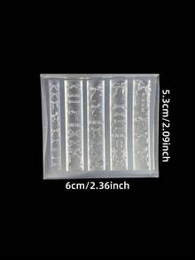 1件珍珠蕾絲蝴蝶結蝴蝶領結 3D裝飾 DIY美甲矽膠模具 - 無色 - 查看 13