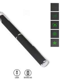 Puntero láser profesional recargable verde/rojo/morado y linterna táctica, puntero láser de bolígrafo compacto con carga USB para reuniones de oficina - Negro - Ver 7