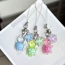 1pc Transparent Star Turtle Phone Accessory, Anti-Loss, Couple Jewelry, Bag Charm - Multicolor - View 7