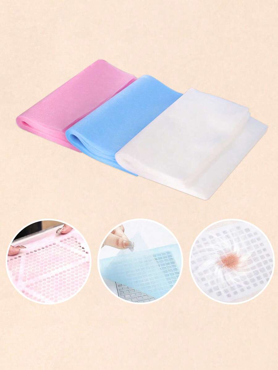 TOMICCA 100/200/300PCS Nail Vacuum Cleaner Filter Paper, Three Colors Available, Non-Woven Material, Compatible With Nail Dust Collectors, Ideal For Professional Nail Salons - Multicolor - View 1