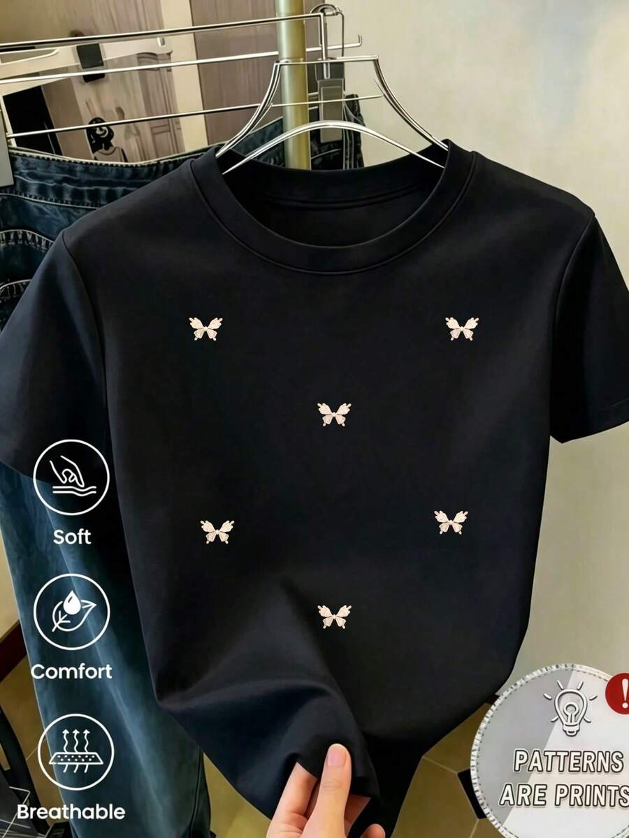Plus Size T-Shirts - Black - View 1