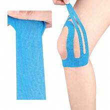 10pcs Pre-Cut Knee Sports Tape, Elastic Customized Contour Sports Tape, Pressure Knee Support Tape, Suitable For Sports Stability And Daily Exercise - Blue - View 6