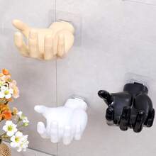 1pc Hand-Shaped Wall-Mounted Storage Rack, Hand-Shaped Jewelry Tray Soap Dish, Bathroom Bedroom Vanity Decor Storage Rack - Multiple Styles - View 5