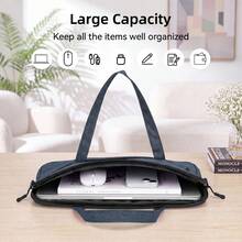DANYCASE Pro 筆電收納包，適用於 HP 15 15.6 吋，可攜式單肩斜背信使包 - 藏蓝色 - 查看 5