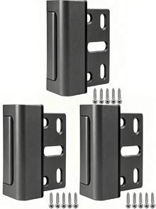 [Secure Door Lock] 3pcs Door Reinforcement Lock | Internal Security Lock, Aluminum Structure, Can Withstand 800 Pounds Of Force - Enhance Home, Door Lock, Silvery/Black/Gold/Gray/White - Door Stop - View 17
