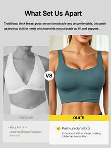 Yoga Tank Tops Breathable Sports Bra With Shockproof And Gathered Function Giving You A Beautiful Back Shape Workout Tank Gym Top - Dark Green - View 2