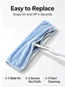 Floor Mop Replacement Cloth Cover - Reusable, Broom Cover, Polyester Fiber Cleaning Cloth, Suitable For Dry And Wet Floor Cleaning, Easy To Replace Mop Pad, Household Cleaning, Suitable For Kitchen, Bathroom Mop And Bucket Set,Mop,Home,Cleaning - A - View 7