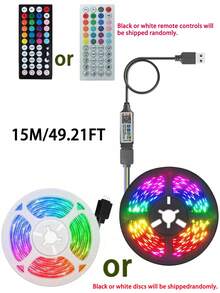 2 Modos de Control: Control Remoto de 44 Teclas y Control por APP de Smartphone, Tira de Luz LED RGB Sincronizada con Música Controlada por APP Inteligente con Control Remoto, Adecuada para Dormitorio, Habitación, Decoración del Hogar, Fiesta, Vacaciones y Otras Ocasiones, Decoración de Habitación, Decoración del Hogar, Decoración de Dormitorio, Tira de Luz LED Inteligente con Control Remoto de 44 Teclas - Multicolor - Ver 19