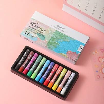Oil Pastel Set, Ultra Soft Rich Color Drawing Crayons, Art Painting And Coloring, Special Morandi Macaron Color Palette, 12/24/36/48 Colors, Designed For Art Students, Basic Colors For Painting Beginners, School Supplies
