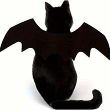 1pc Black Pet Bat Wings Costume - Halloween Vampire Cat/Dog Wings With Buckle Design, Lightweight Polyester Material, Suitable For Small Dogs And Cats - Halloween Party Outfit And Photo Prop, Easy To Wear And Durable Pet Clothing, Holiday Animal Costume - Multicolor - View 11