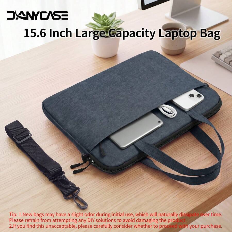 DANYCASE Pro 筆電收納包，適用於 HP 15 15.6 吋，可攜式單肩斜背信使包