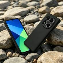 1PC Pure Black Matte Frosted Phone Case, Full Coverage Lens Raised Protection, Anti-Fingerprint Anti-Sweat Anti-Slip Thin TPU Soft Shell, Daily Commute Outdoor Universal Solid Color Phone Protective Cover, Minimalist Black Frosted Phone Case, Solid Color Simple Full Coverage Soft Shell, Anti-Slip Dirt-Resistant Protective Cover, International Version, Non-Local Version, Suitable For Hot 60i 4G/Hot 60/Note 60/Hot 12 Play And Other Series Phone Cases, Unisex, Lightweight Flexible, Durable And Sturdy, Effectively Protects Phone Back Cover And Frame, Resists Daily Bumps And Impacts. - Black - View 1
