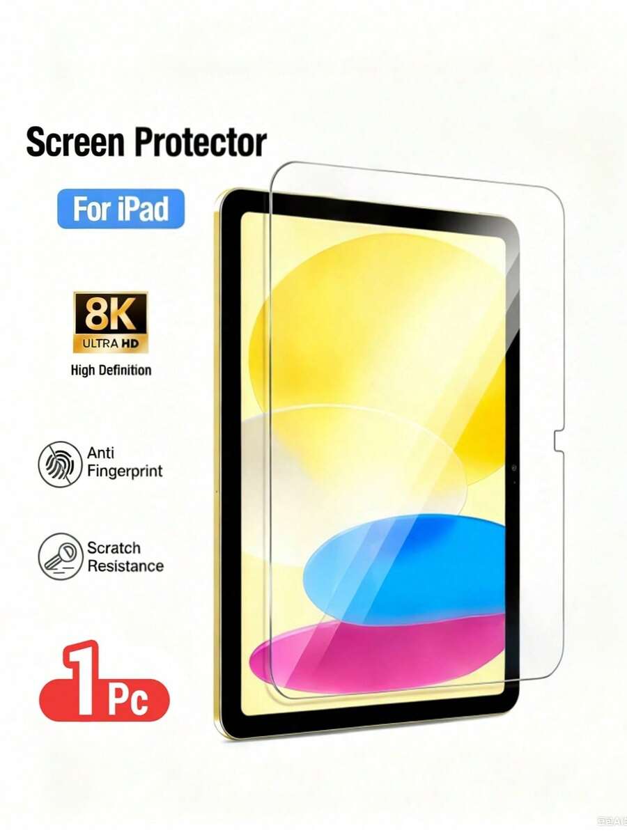 XINHONGYU 1 pezzo Pellicola protettiva per schermo, compatibile con iPad 5/6/7/8/9 Gen 10.2/10.5 pollici, Air 1/2/3/4/5 Gen 10.9 pollici, Mini 1/2/3/4/5/6 Gen, Pro 11 pollici, 9.7 pollici, Pro 12.9 pollici (Modelli 2015-2024-2025, A16/10a Gen), Pellicola in vetro temperato, trasparente, compatibile con serie iPad, compleanno, regalo per famiglia e amici, pellicola protettiva per schermo, accessori, anti-caduta, anti-graffio - 1 pz. - Visualizzare 1