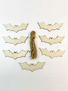 10/1pc Bat-Shaped Component, Bat-Shaped Holiday Pendant, Suitable For Painting And Graffiti Crafts, Hanging Decorations, Halloween Party Decor - Multicolor - View 6