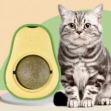 Rotatable Healthy Wall Ball With Natural Catnip, For Cleaning Cat Teeth, Can Be Used As Toy And Cat Scratching Accessory - Green - View 6