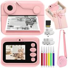 Photo Paper Included Camera Kids Instant Print Camera Fun Creative Set With Included Paper Rolls Color Pens Capture Fun In An Instant Portable 1080P HD Video Photo 2.4-Inch Screen Digital Camera Toy Toy Camera With Free Photo Paper - XX-multicolor - View 14