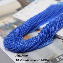 10串約1800顆粉色黃色綠色2mm小種子珠，適用於珠寶腰鍊製作DIY配件 - 2mm 純色小珠子 - 查看 20