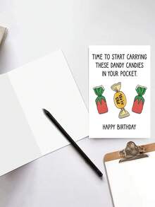 1張「Time To Start Carrying These Dandy Candies」生日卡附信封，幽默「We're Old」40歲與50歲生日卡，適合朋友與同事，內頁空白 - A - 查看 8