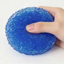 1pc Handmade Crystal Mochi Ball Soft Stress Relief Toy, Handcrafted TPR Material Tactile Toy, Size: 6cm, Relaxing And Great Gift - Random Colors and Styles - View 4