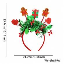 5 件经典圣诞头饰 - 节日派对配饰，带有圣诞老人、驯鹿、圣诞树设计 - 耐用塑料结构、非电动、无羽毛季节性头饰 - 彩色 - 查看 7