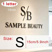 Custom Office Wall Sign, Custom Logo, Beauty Salon Sign, 3D Mirror Acrylic Business Sign, Laser Cut Wall Sign, Reception Office Decor, Spa Clinic Signage, Personalized Metallic Texture Acrylic Sign, Minimalist, Quiet Luxury Aesthetic - Multicolor - View 29