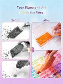 Diamond Painting Storage Box Tray White | 3-In-1 Diamond Painting Tray With Lid, Detachable Tray, Diamond Painting Accessories, Diamond Painting Storage - A - View 5
