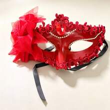 1pc Halloween Half Face Mask, Venetian Princess Masquerade Mask, Party Performance Lace Mask, Club Bachelor Party Costume Mask - Flower Mask - View 15
