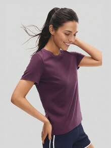 Beneunder Women's Breathable Cotton T-Shirt CT005 - Purple - View 2