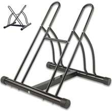 2 en 1 Soporte para Aparcar Bicicletas, Portabicicletas de Suelo, Portabicicletas de Exterior, Soporte de Almacenamiento para Bicicletas de Cochera para Interiores, Aparcamiento para Bicicletas - Multicolor - Ver 1