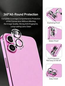 Funda compatible con iPhone 16e 16/16 Plus 6.1", 6.7", compatible con accesorios magnéticos, funda protectora a prueba de golpes, incluye protector de pantalla de vidrio templado + protector de lente de cámara, cubierta trasera anti-arañazos, transparente compatible con la serie (funda + protector de pantalla + protector de lente de cámara) - transparente - Ver 6