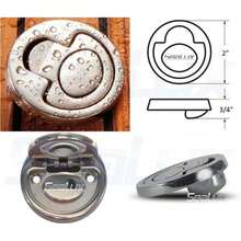 316 Stainless Steel Round Spring Loaded Flush Lift Handle Pull Ring 2" Dia. - Multicolor - View 3