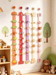 1PC Whimsical Nursery Decor - Burger & Donut Themed Hair Bow Storage Strap For Scrunchies & Baby Shower Gift,Baby Stuff - Multicolor - View 2