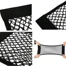 1pc Car Trunk Storage Net, Durable Elastic Mesh Storage Bag, Universal Cargo Net Can Be Hung On SUV Back Seat, Space-Saving Double Layer Pocket Design, Can Securely Hold Water Bottles, Tools, Fire Extinguishers - A - View 8