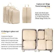 6pcs Travel Compression Storage Bags, Foldable Clothes And Laundry Organizer Bags - Multicolor - View 40
